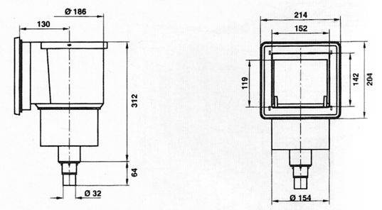 Skimmer Mini s krytkou šroubů